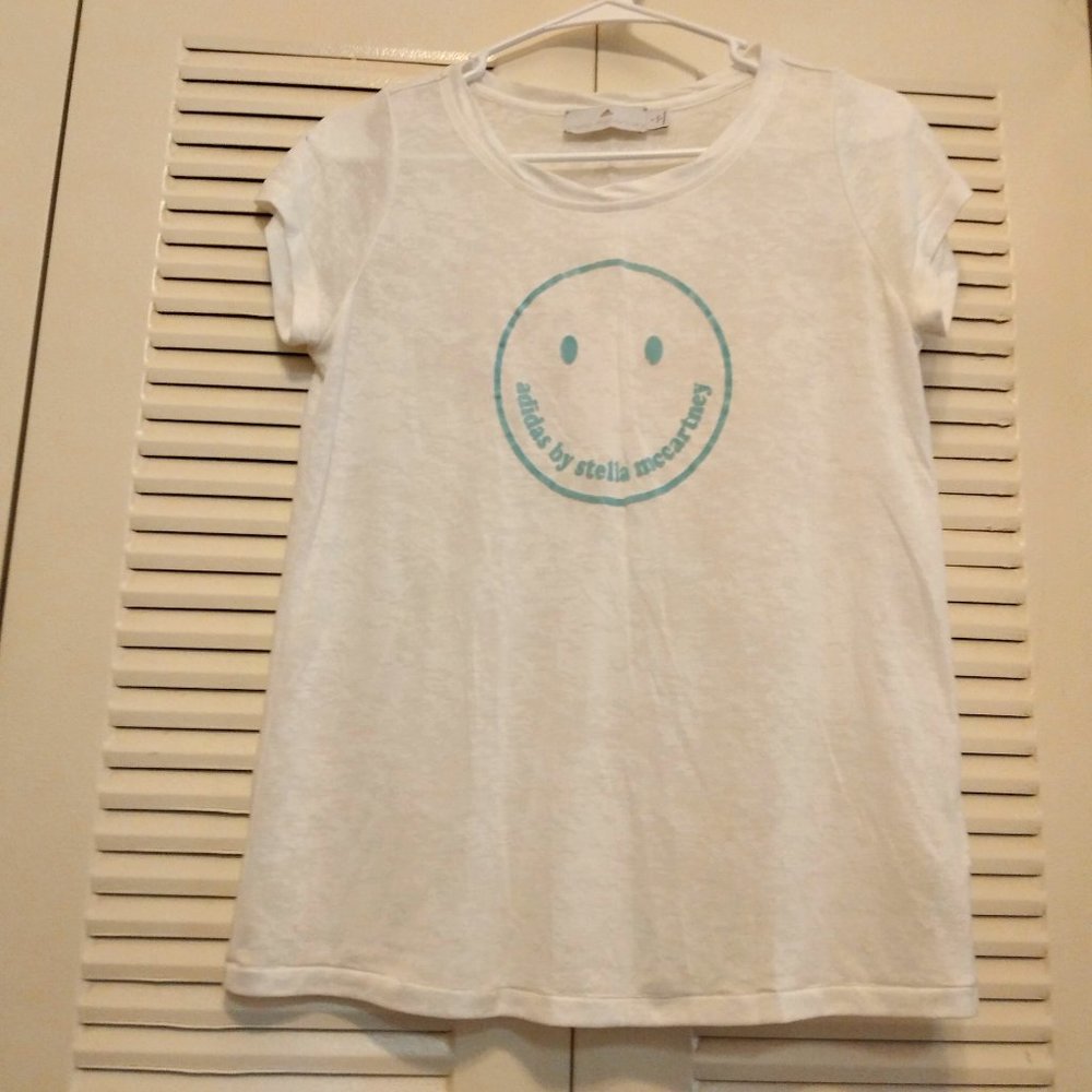 Adidas by Stella McCartney Smiley Face Burnout Tee